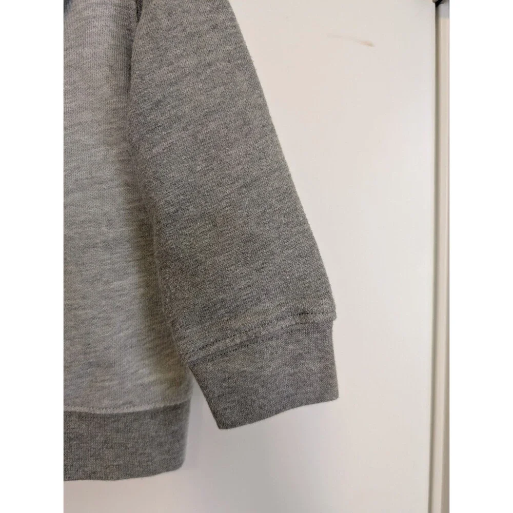 John Deere Toddler Gray Tractor Front Zip Hoodie Sweatshirt 18M Farm Animal Cows